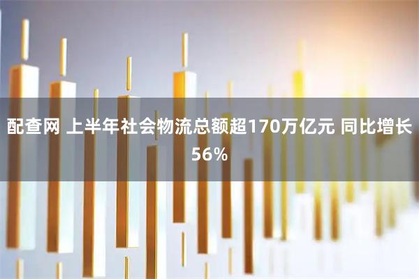 配查网 上半年社会物流总额超170万亿元 同比增长56%